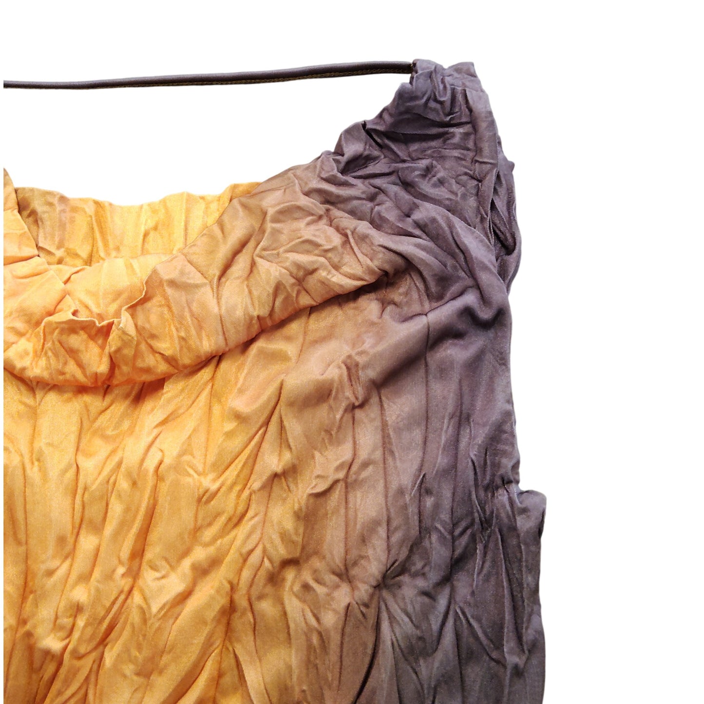 River Island Women's Orange and Brown Ombre Crinkle Top UK XS