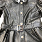 River Island Women's Black Faux Leather Shirt Dress With Belt 8 Years