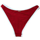 River Island Poolside Bikini Bottoms Women's Red Swimwear High Waisted Size 8