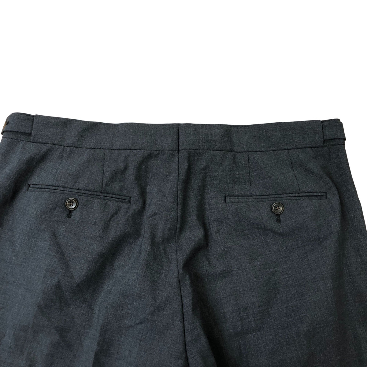Promise Plain Weave Mixer Grey Trousers 36" Regular Fit Wool Blend