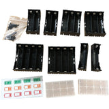 Battery Holder Sets Compatible Battery Organiser Black Storage 8 Pcs 18650