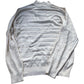 Crew Clothing Half Zip Sweater Men's Size Medium Cream Striped Knit Pullover