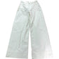 Branded Wide Leg Trousers Women's White Cotton Blend Casual Fit UK10
