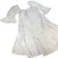 River Island Puff Sleeve Mini Dress Size UK8 Women's White Cotton Flowy Fashion
