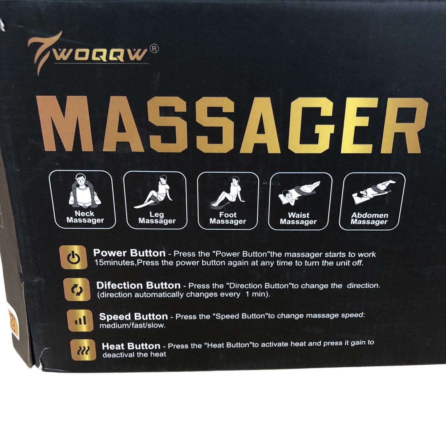 WOQQW Shiatsu Neck And Back Massager With Heat Multi Function Relaxation