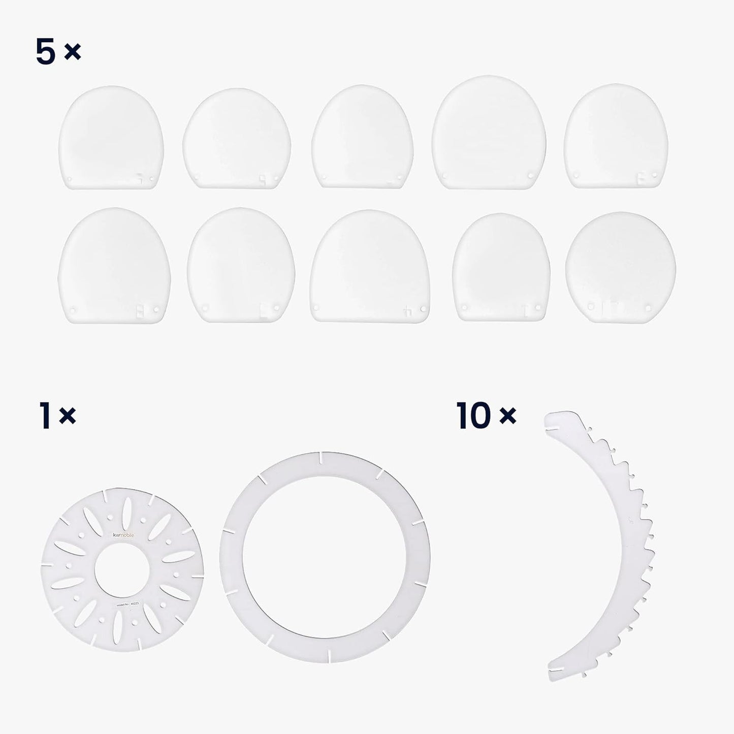 kwmobile Blossom Puzzle Lamp DIY Assembly Light Shade 62 Piece Design