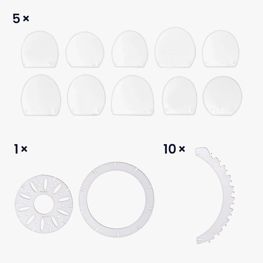 kwmobile Blossom Puzzle Lamp DIY Assembly Light Shade 62 Piece Design