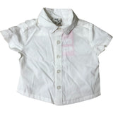 River Island White Short Sleeve Shirt 0-3 Months Baby Casual Summer Top