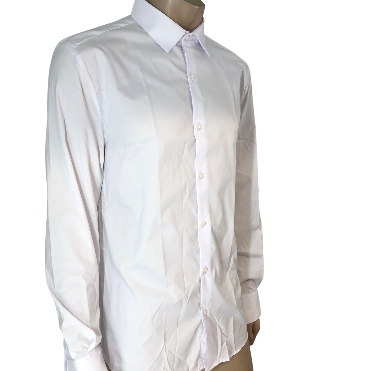 RIVER ISLAND Long Sleeve Shirt Size M Men's Classic Fit White Formal Top