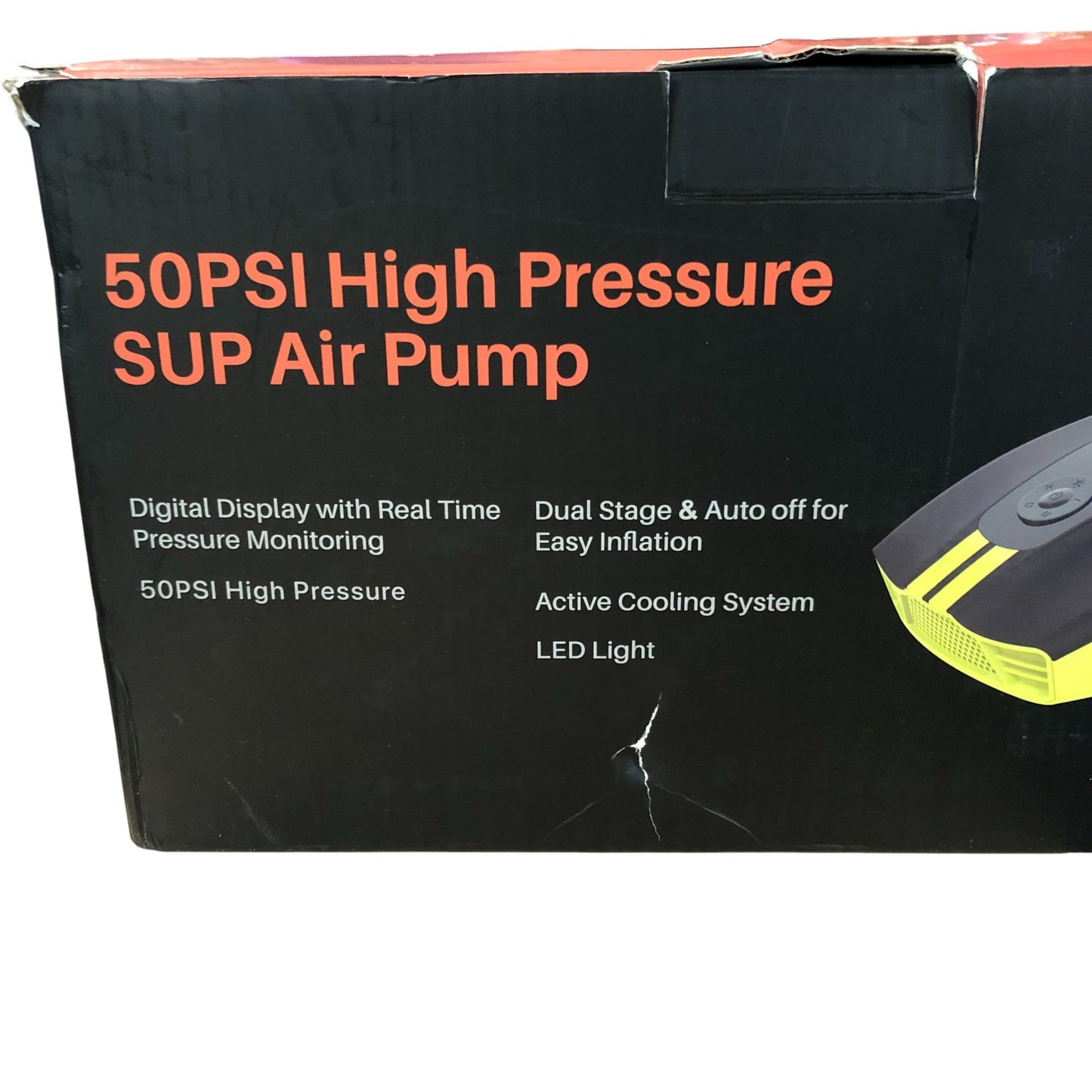 50PSI High Pressure SUP Air Pump Digital Display Accessories Dual Stage Inflator