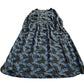 Floral Long Sleeve Viscose Dress UK8 Women's Black Blue Pattern