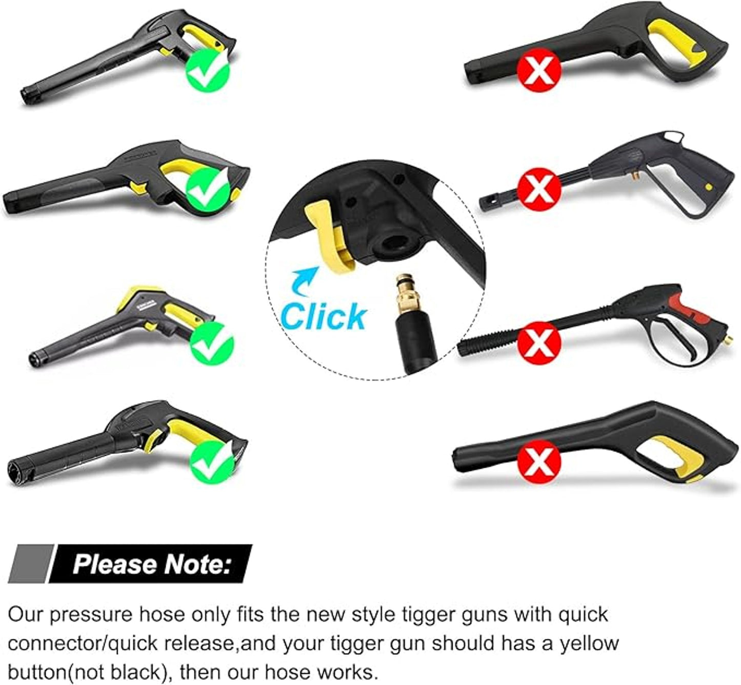 EBOOMIN Pressure Washer Hose 18Mpa 2610PSI Heavy Duty 100 Feet Non Slip