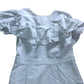 ASOS White Ruffle Dress UK10 Women's Linen Viscose Blend Summer Style