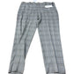 River Island Check Trousers Size 44W Men's Slim Fit Grey Wool Blend