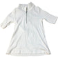 Baukjen Zip Neck Top UK6 Women's Short Sleeve Organic Cotton White Blouse