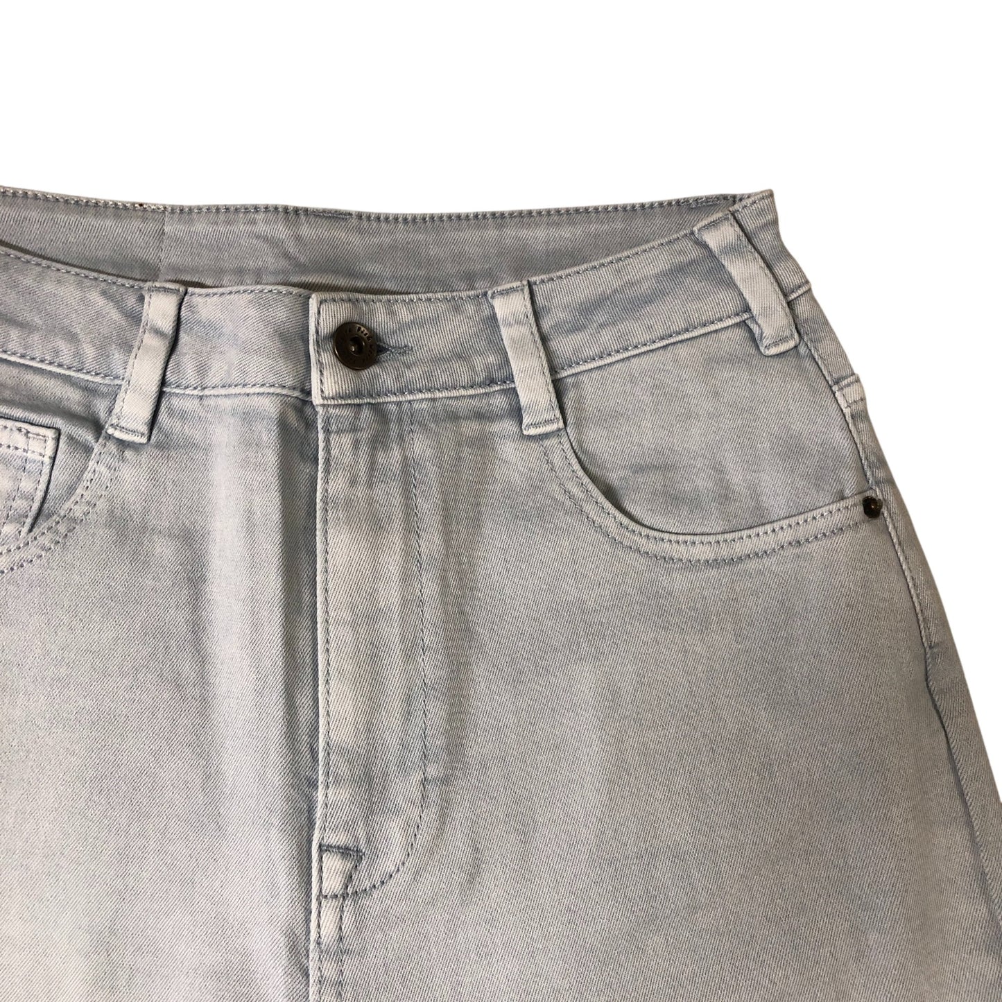 Weird Fish Souline Wide Leg Cropped Jeans Size 10 Women's Skyway Blue