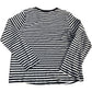 Long Sleeve Black & White Striped Top Size 14