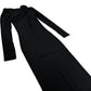 River Island Long Sleeve Dark Grey Dress XS Women's Elegant Twist Design