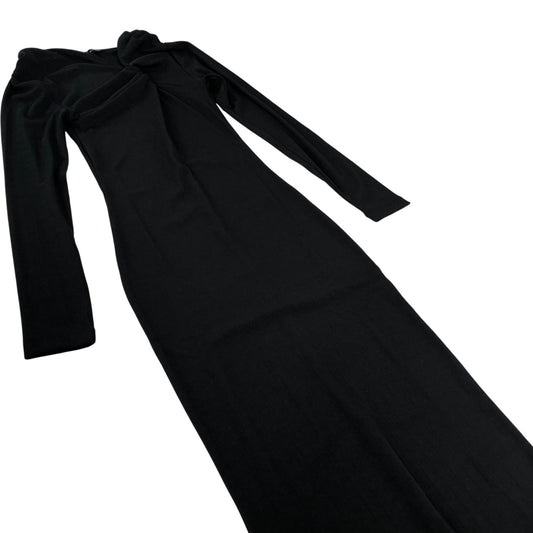 River Island Long Sleeve Dark Grey Dress XS Women's Elegant Twist Design