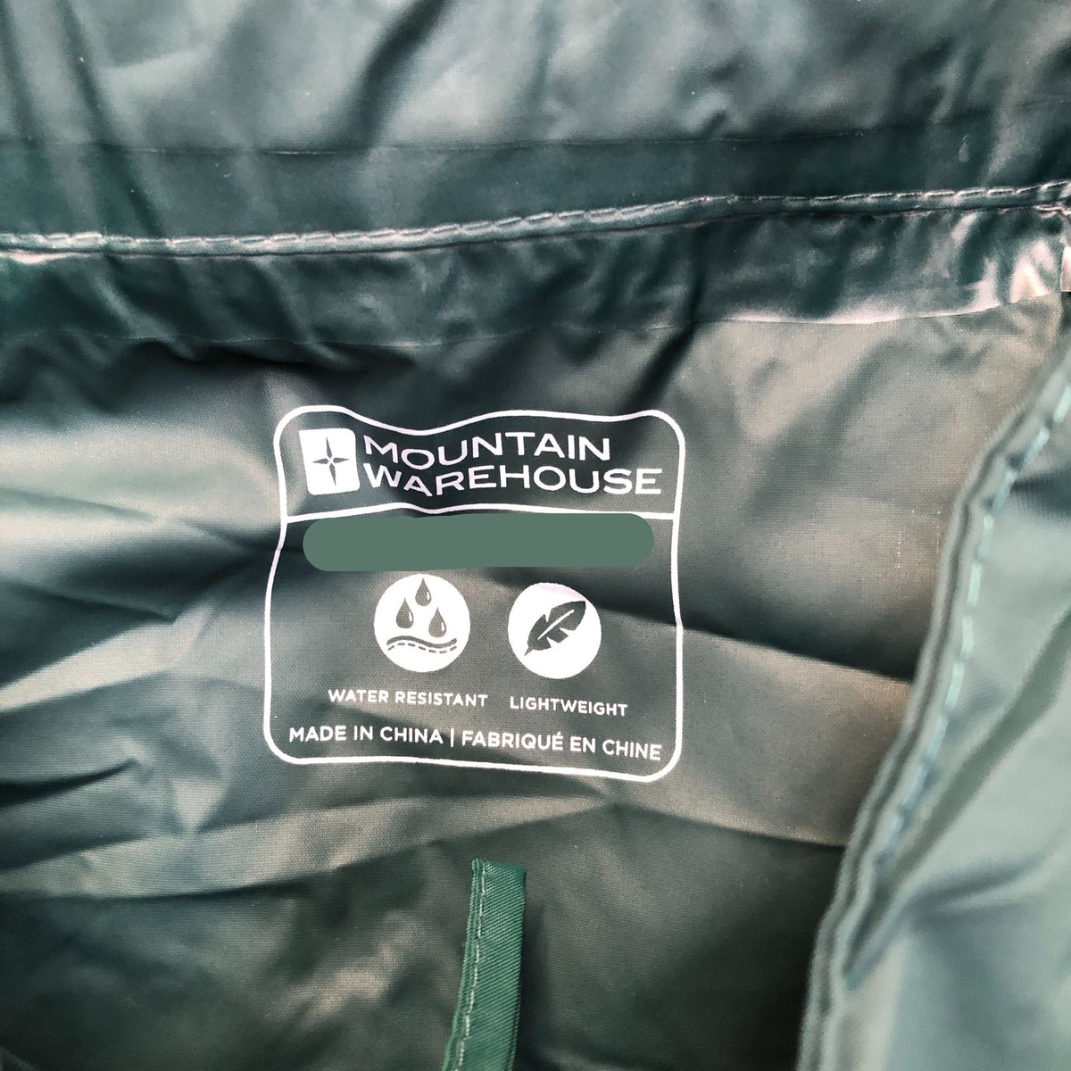 Mountain Warehouse Pakka Women's Lightweight Waterproof Jacket Green