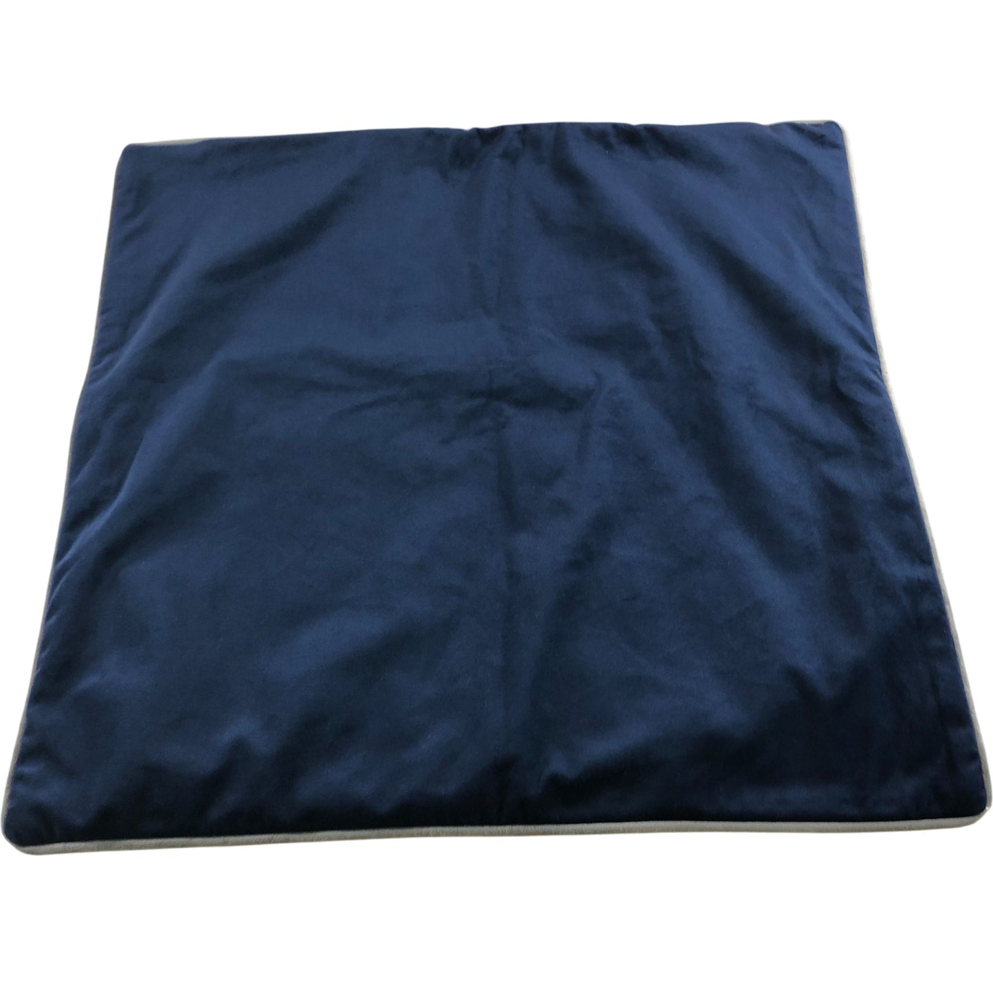 Velvet Floral Bird Embellished Cushion Cover Navy Blue 50 x 50cm