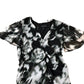 River Island Women's Dress Black White Floral Pattern Short Sleeve UK8