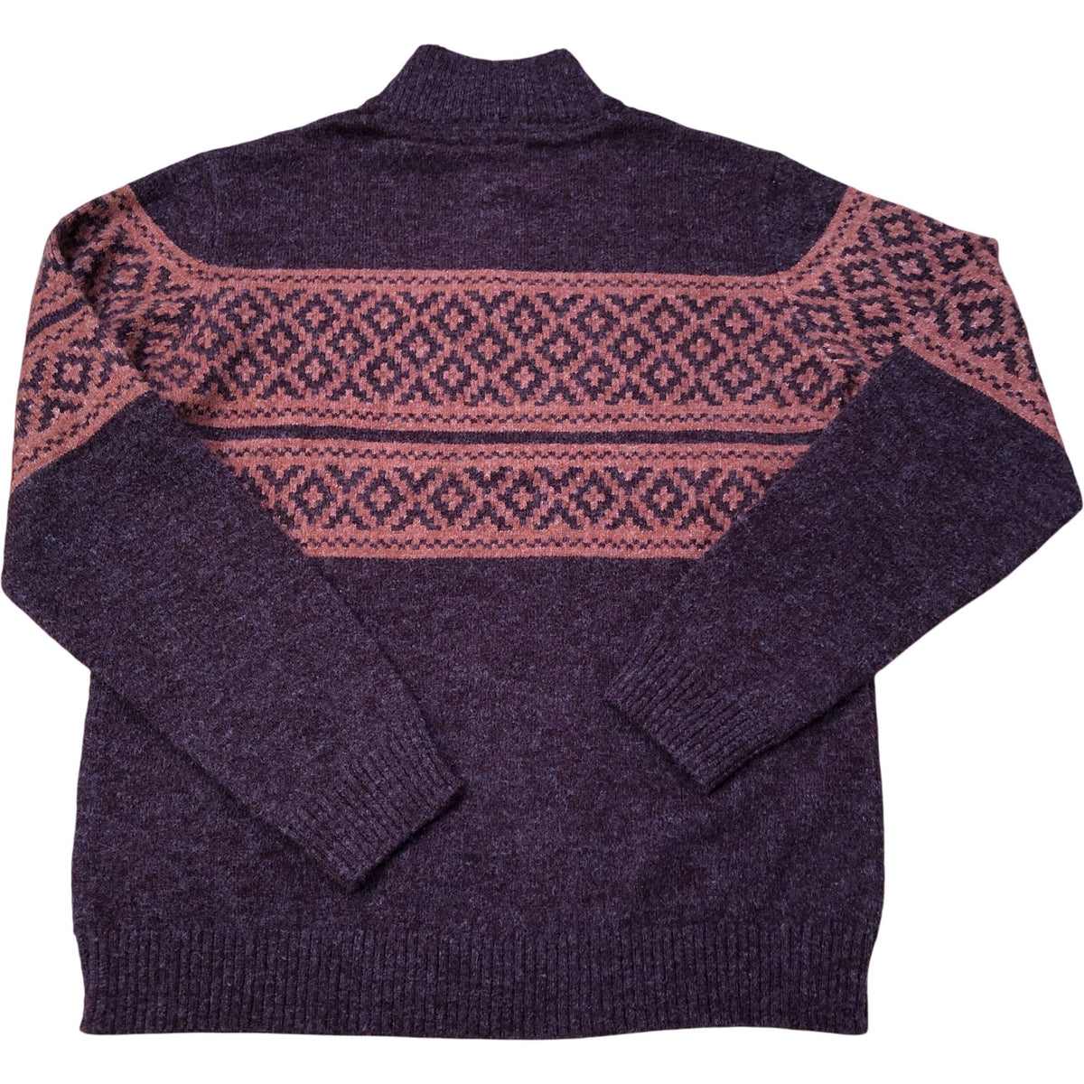 Weird Fish Wool Blend Quarter Zip Mull Wine Sweater Size M
