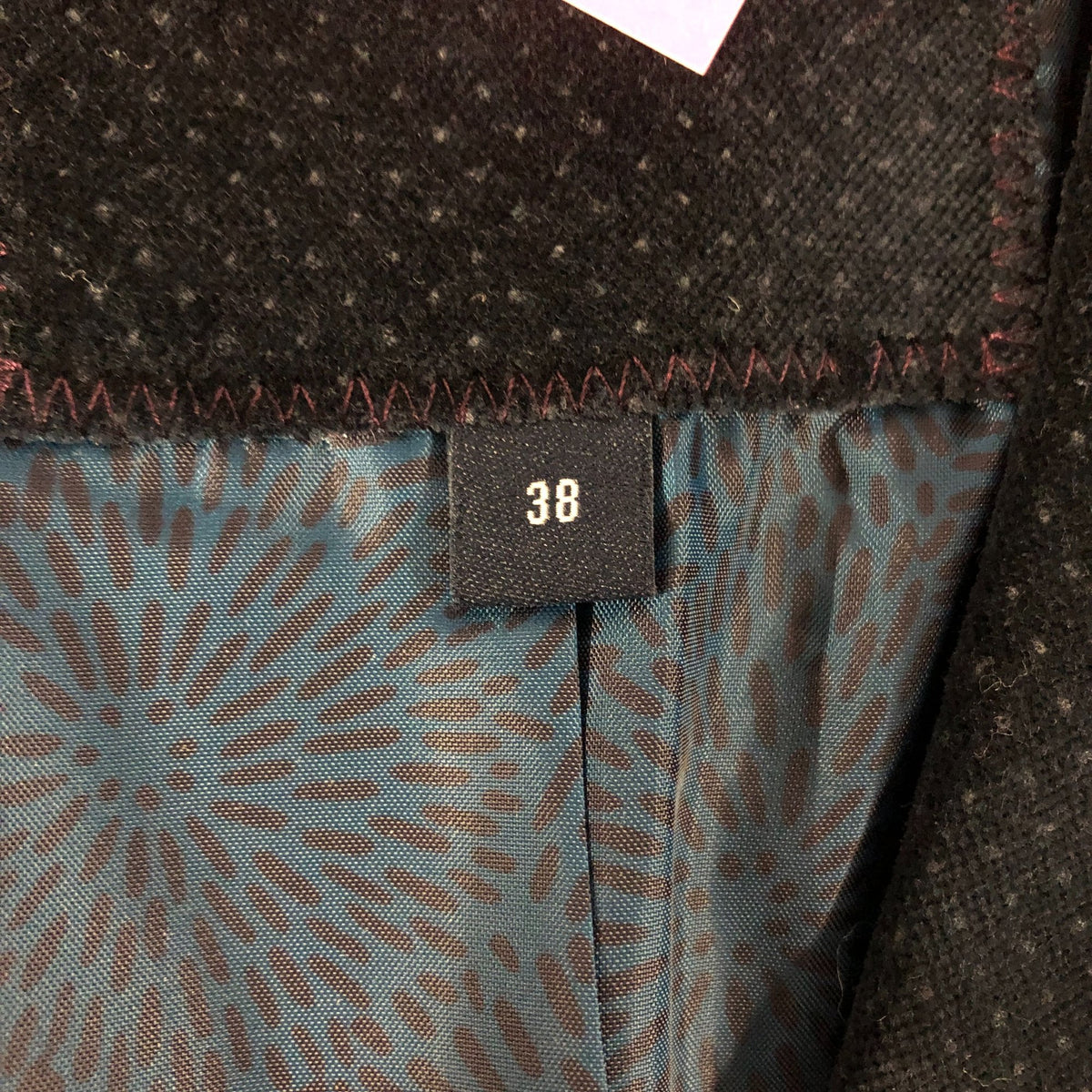 Branded Corduroy Blazer Size 38 Dark Navy Casual Men's Full Lined Jacket