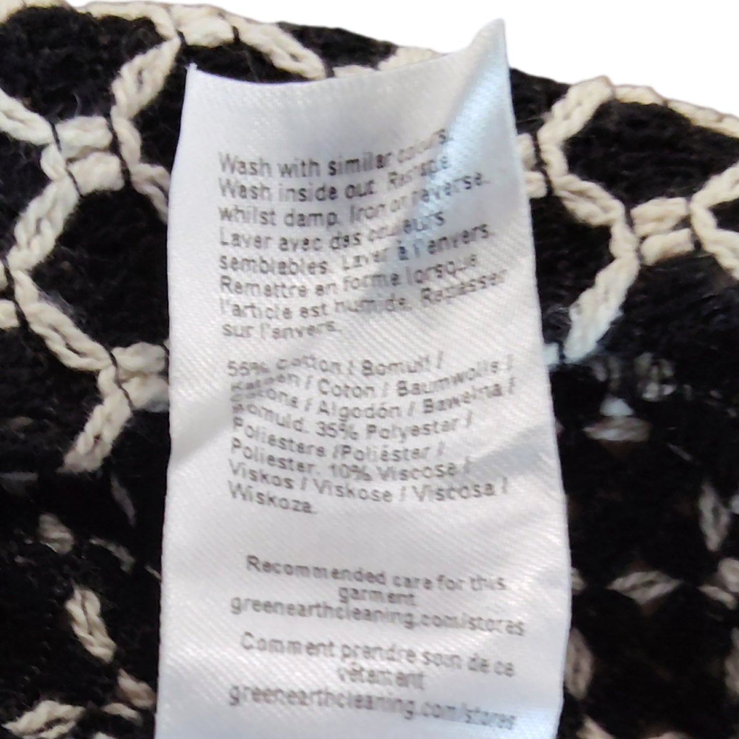 River Island Short Sleeve Shirt UK M Men's Black White Patterned Casual Top