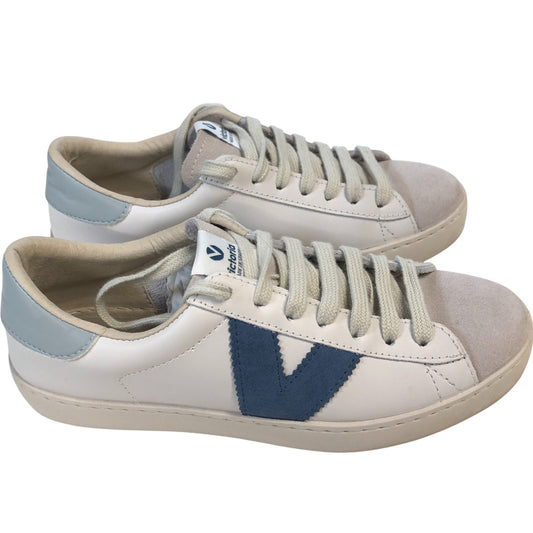 Victoria Azul Women's Leather Trainers White Suede Style UK5