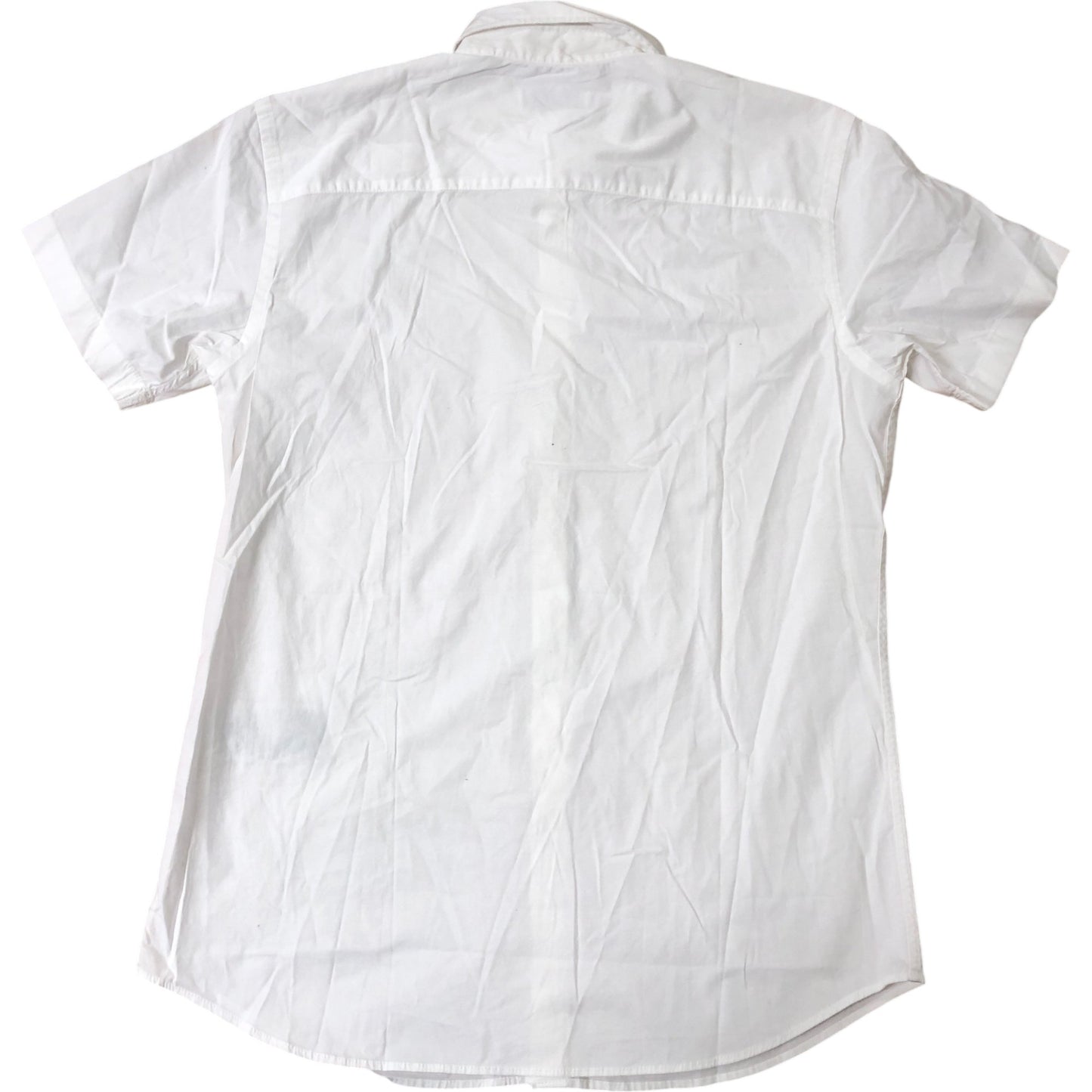 Jack & Jones Short Sleeve Shirt M Men's Casual Cotton White Light Weight