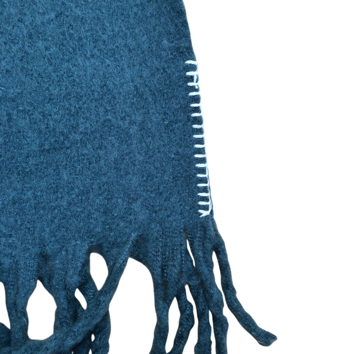 Shelly Brushed Plain Scarf Mid Blue