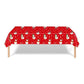 Christmas Plastic Party Tablecloth Red Snowman 54x108 Inch