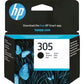 HP 305 Black Ink Cartridge Original High Yield XL More Ink Faster Printing