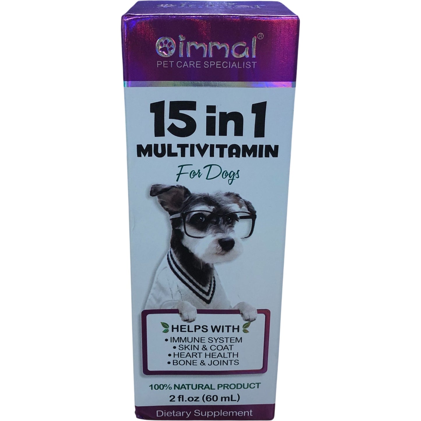 Oimmal 15 In 1 Multivitamin For Dogs 60ml Natural Supplement Dog Health