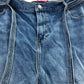 Wide Leg Jeans UK20 Women's Blue Denim High Waist Casual Trousers