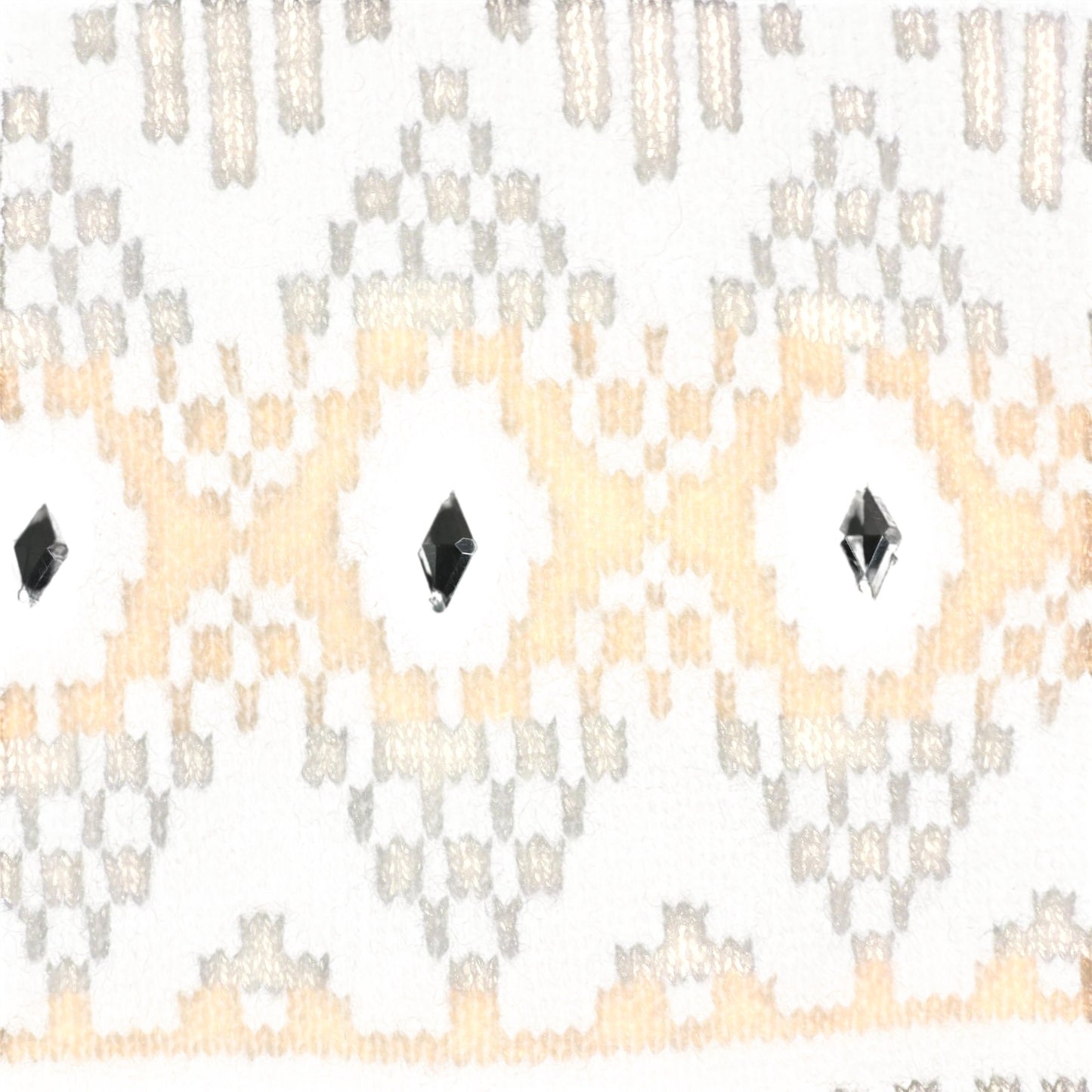 Wool Cashmere Cardigan UK16 Women's Black Fair Isle Buttons