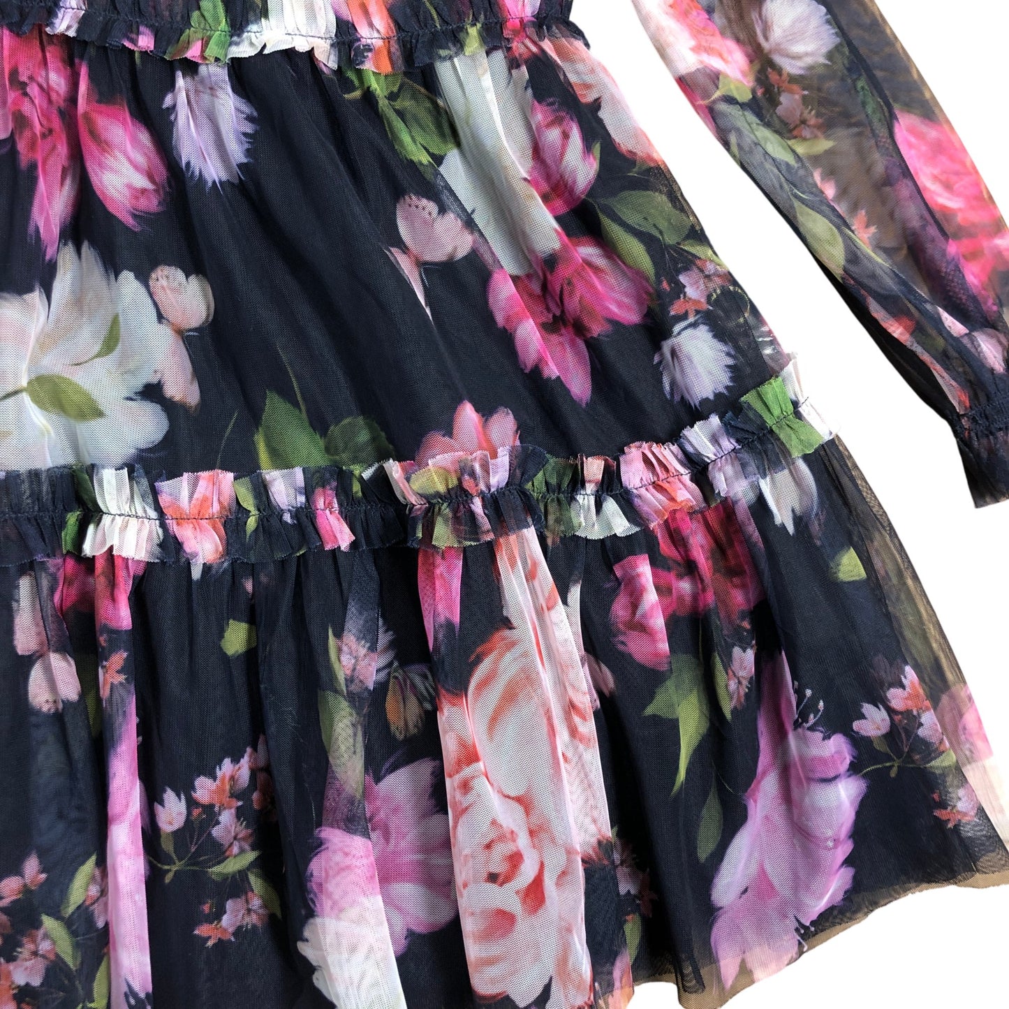 Floral Long Sleeve Dress Size 2-3 Years Girls' Bouffant Style