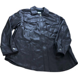 River Island Brown Faux Leather Shirt Jacket UK12 Women's