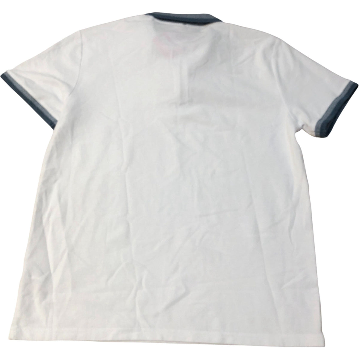 Threadbare Polo Shirt Regular Fit White Zip Neck Size L