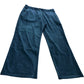 Ella Cord Wide Leg Trousers UK18 Women's Dark Blue Organic Cotton