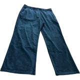 Ella Cord Wide Leg Trousers UK18 Women's Dark Blue Organic Cotton