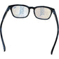 Occi Chiari Rectangle Reading Glasses +1.00 Anti Blue Light Frame Black