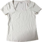 Athleta Women's Medium Scoop Neck Activewear Top Light Beige Short Sleeve
