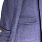 Barbour Men's Wool Overcoat Size M Navy Stylish Warm Button Front