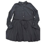 River Island Black Shirt Dress UK16 Women's Long Sleeve Collar Dress
