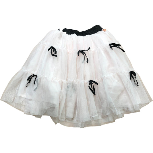 Girls Tulle Skirt Age 6 Years Pink Black Bow Detail