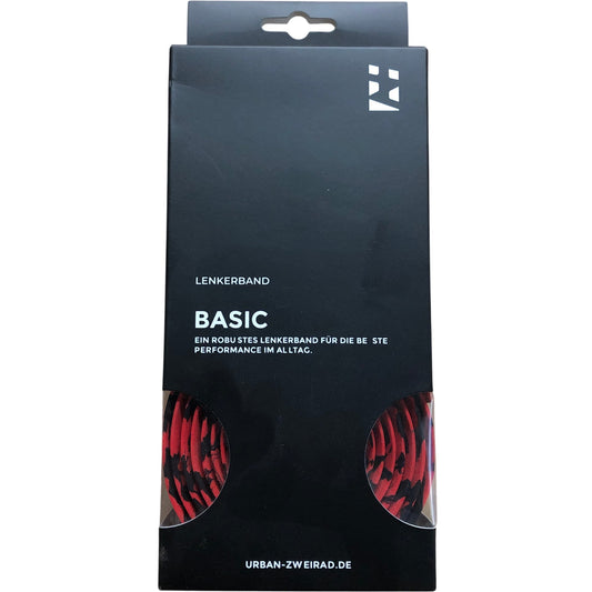 URBAN ZWEIRAD Basic Handlebar Tape 200cm Red Vinyl for Cycling Comfort