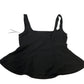 River Island Black Peplum Top Women's Size Large Imported Polyester Blend