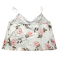 River Island Camisole Women's Floral Satin Top with Scalloped Edges Size 18